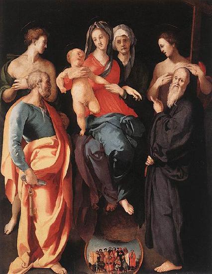 Jacopo Pontormo Madonna and Child with St Anne and Other Saints